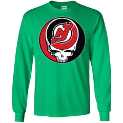 New Jersey Devils Grateful Dead Steal Your Face Hockey Nhl Shirts Men Long Sleeve Shirt Men Long Sleeve Shirt - parenttees