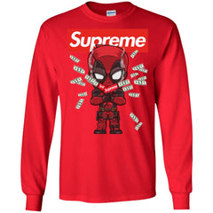 Supreme Deadpool Funny T-shirt Men Long Sleeve Shirt Men Long Sleeve Shirt - parenttees