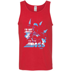 Captain Marvel I'm The Boss Space Blue Red Men Cotton Tank Men Cotton Tank - parenttees