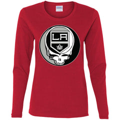Los Angeles Kings Grateful Dead Steal Your Face Hockey Nhl Shirts Women Long Sleeve Shirt Women Long Sleeve Shirt - parenttees