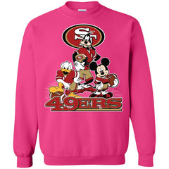 Mickey Mouse San Francisco 49ers American Football Nfl Sports Shirt Crewneck Pullover Sweatshirt Crewneck Pullover Sweatshirt - parenttees