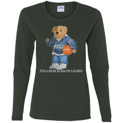 Polo Bear Ralph Lauren Women Long Sleeve Shirt Women Long Sleeve Shirt - parenttees