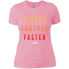 Marvel Captain Marvel Movie Higher Faster Women Cotton T-Shirt Women Cotton T-Shirt - parenttees