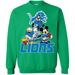 Mickey Mouse Detroit Lions American Football Nfl Sports Shirt Crewneck Pullover Sweatshirt Crewneck Pullover Sweatshirt - parenttees