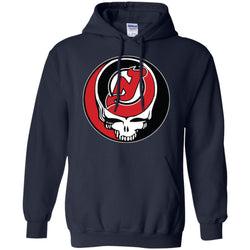 New Jersey Devils Grateful Dead Steal Your Face Hockey Nhl Shirts Pullover Hoodie Sweatshirt