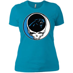 Carolina Panthers Grateful Dead Steal Your Face Football Nfl Shirts Women Cotton T-Shirt Women Cotton T-Shirt - parenttees