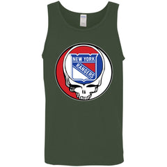 New York Rangers Grateful Dead Steal Your Face Hockey Nhl Shirts Men Cotton Tank Men Cotton Tank - parenttees
