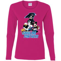 Mickey Mouse Carolina Panthers American Football Nfl Sports Shirt Women Long Sleeve Shirt Women Long Sleeve Shirt - parenttees