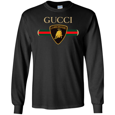 Gucci Lamborghini T-shirt Men Long Sleeve Shirt Black / S Men Long Sleeve Shirt - parenttees