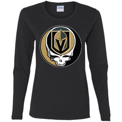 Vegas Golden Knights Grateful Dead Steal Your Face Hockey Nhl Shirts Women Long Sleeve Shirt Women Long Sleeve Shirt - parenttees