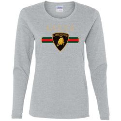 Gucci Lamborghini T-shirt Women Long Sleeve Shirt