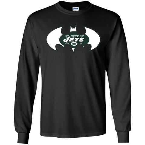 We Are The New York Jets Batman Nfl Mashup Men Long Sleeve Shirt Black / S Men Long Sleeve Shirt - parenttees