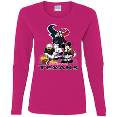 Mickey Mouse Houston Texans American Football Nfl Sports Shirt Women Long Sleeve Shirt Women Long Sleeve Shirt - parenttees