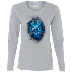 Captain Marvel Goose Blue Galaxy Portrait Women Long Sleeve Shirt Women Long Sleeve Shirt - parenttees