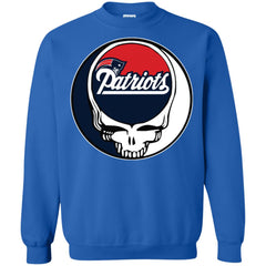 New England Patriots Grateful Dead Steal Your Face Football Nfl Shirts Crewneck Pullover Sweatshirt Crewneck Pullover Sweatshirt - parenttees