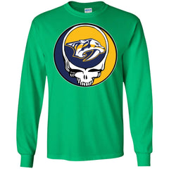 Nashville Predators Grateful Dead Steal Your Face Hockey Nhl Shirts Men Long Sleeve Shirt Men Long Sleeve Shirt - parenttees