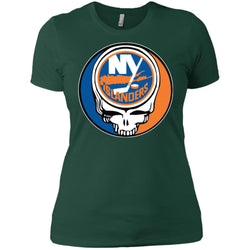 New York Islanders Grateful Dead Steal Your Face Hockey Nhl Shirts Women Cotton T-Shirt