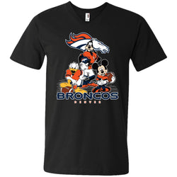 Mickey Mouse Denver Broncos American Football Nfl Sports Shirt Men V-Neck T-Shirt