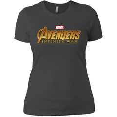 Marvel Avengers Infinity War Golden Logo Women Cotton T-Shirt Women Cotton T-Shirt - parenttees