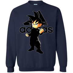 Goku Adidas Black T-shirt Crewneck Pullover Sweatshirt Crewneck Pullover Sweatshirt - parenttees