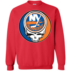 New York Islanders Grateful Dead Steal Your Face Hockey Nhl Shirts Crewneck Pullover Sweatshirt Crewneck Pullover Sweatshirt - parenttees