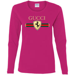 Gucci Ferrari T-shirt Women Long Sleeve Shirt Women Long Sleeve Shirt - parenttees