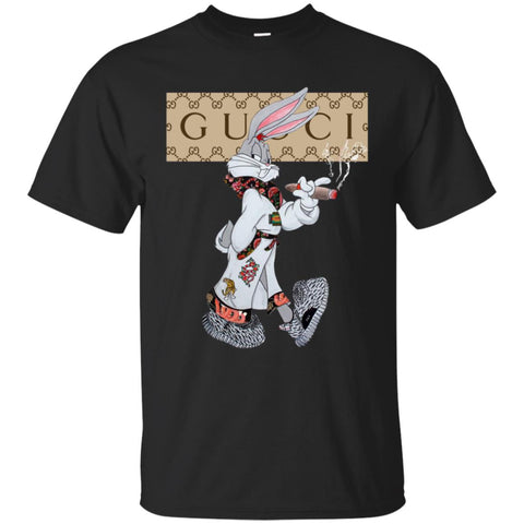 Gucci Rabbit Smoking Tshirt Men Cotton T-Shirt Black / S Men Cotton T-Shirt - parenttees