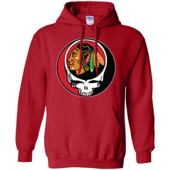 Chicago Blackhawks Grateful Dead Steal Your Face Hockey Nhl Shirts Pullover Hoodie Sweatshirt Pullover Hoodie Sweatshirt - parenttees