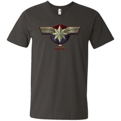 Marvel Captain Marvel Movie Chest Symbol Men V-Neck T-Shirt Men V-Neck T-Shirt - parenttees