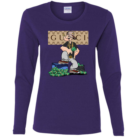 Gucci Cartoon T-shirt Women Long Sleeve Shirt Purple / S Women Long Sleeve Shirt - parenttees