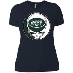 New York Jets Grateful Dead Steal Your Face Football Nfl Shirts Women Cotton T-Shirt Women Cotton T-Shirt - parenttees