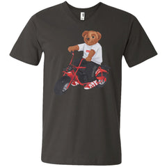 Supreme Bear Moto T-shirt Men V-Neck T-Shirt Men V-Neck T-Shirt - parenttees