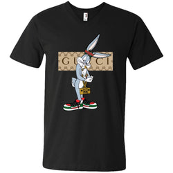 Best Gucci Rabbit T-shirt Men V-Neck T-Shirt