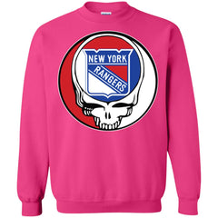 New York Rangers Grateful Dead Steal Your Face Hockey Nhl Shirts Crewneck Pullover Sweatshirt Crewneck Pullover Sweatshirt - parenttees