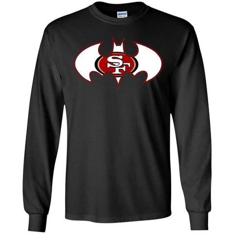 We Are The San Francisco 49ers Batman Nfl Mashup Men Long Sleeve Shirt Black / S Men Long Sleeve Shirt - parenttees