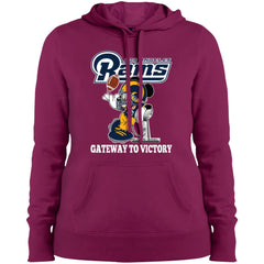 Los Angeles Rams Gateway To Victory Super Bowl 2019 Mickey Mouse Football Nfl Women Hooded Sweatshirt Women Hooded Sweatshirt - parenttees