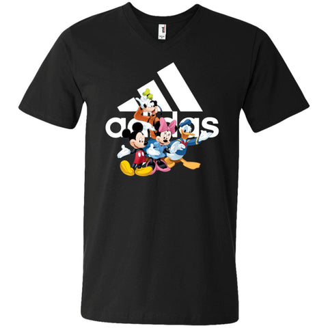 Aidas Mickey Mouse And Friends Disney T-shirt Men V-Neck T-Shirt Black / S Men V-Neck T-Shirt - parenttees