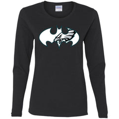 We Are The Philadelphia Eagles Batman Nfl Mashup Women Long Sleeve Shirt Women Long Sleeve Shirt - parenttees