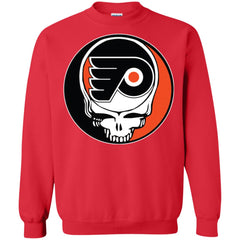 Philadelphia Flyers Grateful Dead Steal Your Face Hockey Nhl Shirts Crewneck Pullover Sweatshirt Crewneck Pullover Sweatshirt - parenttees