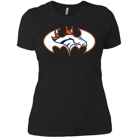 We Are The Denver Broncos Batman Nfl Mashup Women Cotton T-Shirt Black / X-Small Women Cotton T-Shirt - parenttees