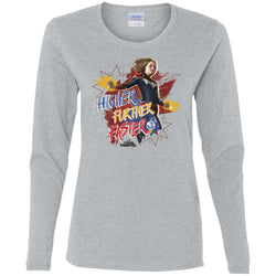 Captain Marvel Movie Vintage Colors Powers Women Long Sleeve Shirt