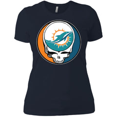 Miami Dolphins Grateful Dead Steal Your Face Football Nfl Shirts Women Cotton T-Shirt Women Cotton T-Shirt - parenttees
