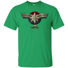 Marvel Captain Marvel Movie Chest Symbol Men Cotton T-Shirt Men Cotton T-Shirt - parenttees