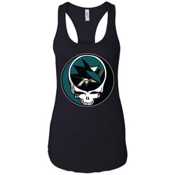 San Jose Sharks Grateful Dead Steal Your Face Hockey Nhl Shirts Women Tank Top