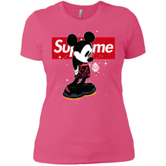 Supreme Mickey Babe Cute Love T-shirt Women Cotton T-Shirt Women Cotton T-Shirt - parenttees