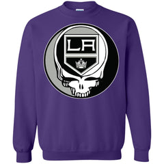 Los Angeles Kings Grateful Dead Steal Your Face Hockey Nhl Shirts Crewneck Pullover Sweatshirt Crewneck Pullover Sweatshirt - parenttees