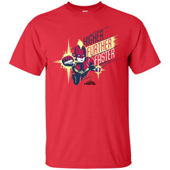 Captain Marvel Higher Further Faster Drawn Men Cotton T-Shirt Men Cotton T-Shirt - parenttees