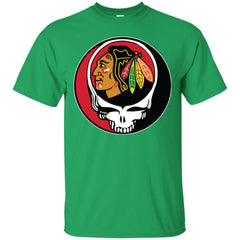 Chicago Blackhawks Grateful Dead Steal Your Face Hockey Nhl Shirts Men Cotton T-Shirt Men Cotton T-Shirt - parenttees