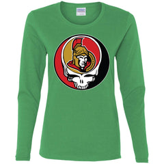 Ottawa Senators Grateful Dead Steal Your Face Hockey Nhl Shirts Women Long Sleeve Shirt Women Long Sleeve Shirt - parenttees