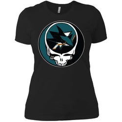 San Jose Sharks Grateful Dead Steal Your Face Hockey Nhl Shirts Women Cotton T-Shirt